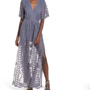 Socialite purple overlay romper